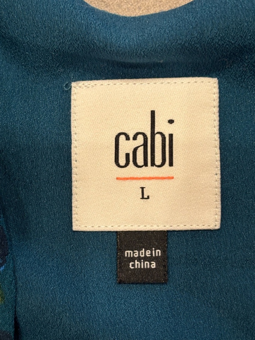 Cabi Sleeveless Teal Floral V-Neck Women’s Top adjustable straps - Picture 7 of 7